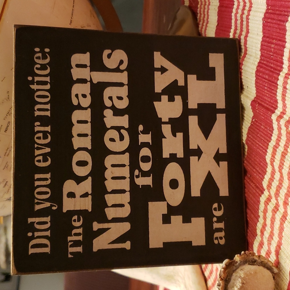 7" x 7" Wooden Plaque age 40 For Birthday 🎂
